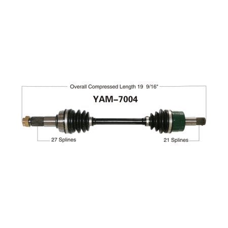 Wide Open OE Replacement CV Axle for YAM FRONT R YFM660F GRIZZ 03-08 YAM-7004